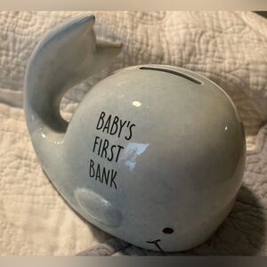 Baby’s First Bank. Light blue whale.